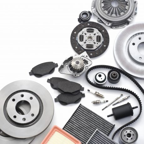 Automotive car parts, with clipping path.